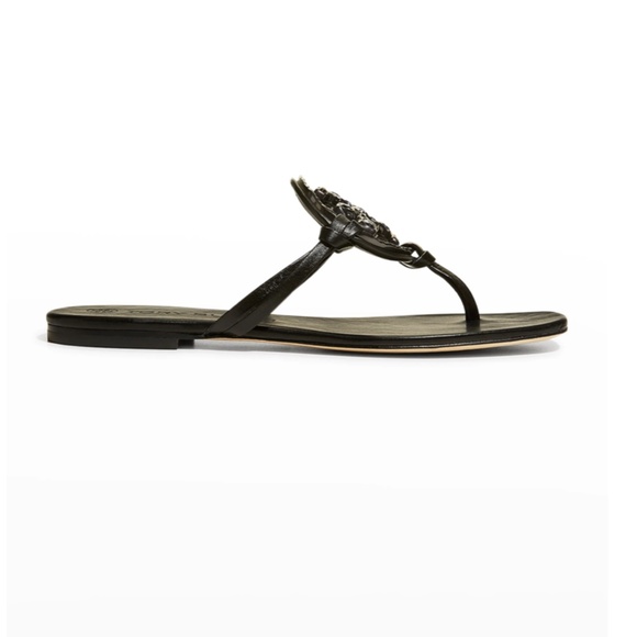 NIB $298 TORY BURCH Miller Jeweled Medallion Thong Sandals in size 6.5! - Picture 2 of 13